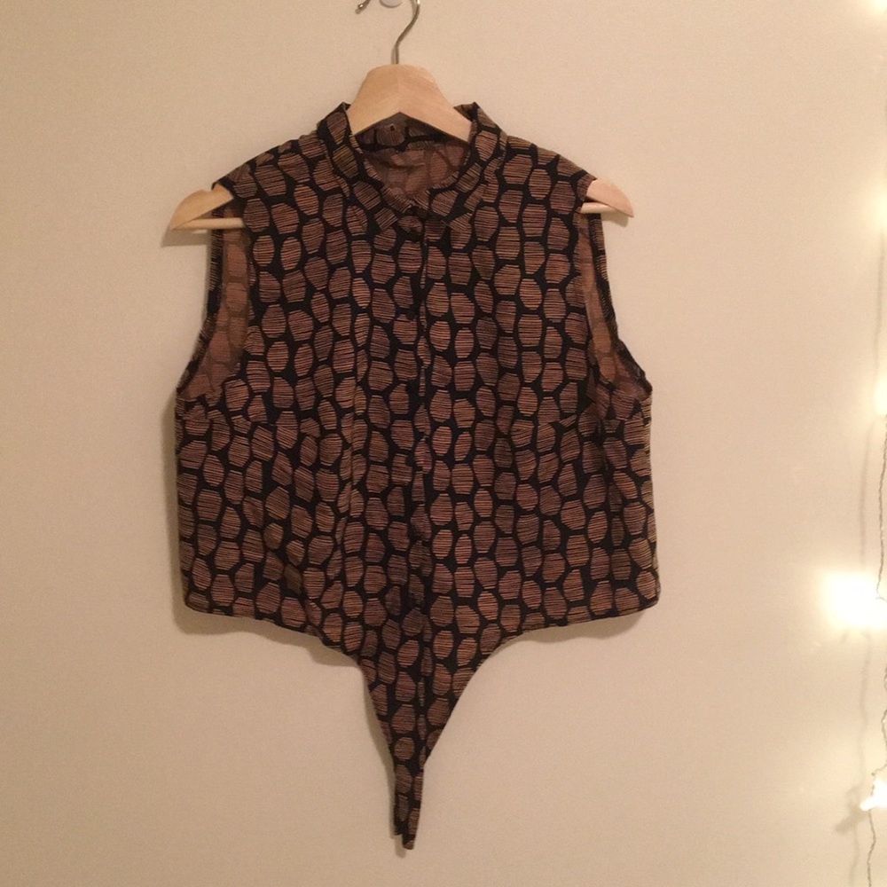 Tie front sleeveless blouse